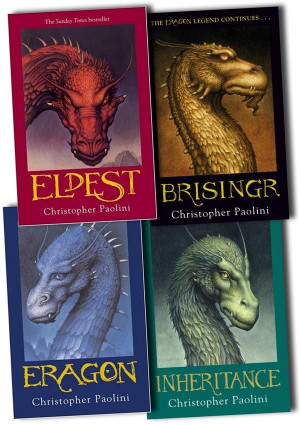 The Inheritance Cycle by Christopher Paolini. Another great series ...