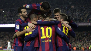 Foi a noite do Barcelona. Foi a noite de Neymar, Messi e Luis Suárez ...