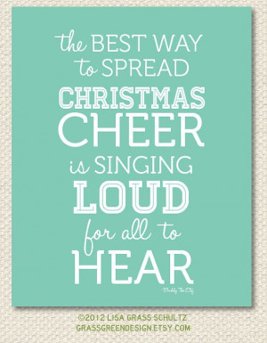 8x10 Buddy The Elf Christmas Cheer Quote Print by grassgreendesign, $ ...