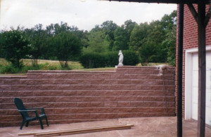 Alan Block Retaining Wall Auburn GA Railroad Ties Replaced Images
