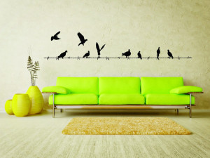 Wall Decals and Stickers --Birds on a wire