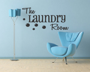 THE LAUNDRY ROOM - Vinyl Wall Quotes Lettering Decal Quote Removable ...
