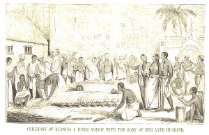 Ceremony of Burning a Hindu Widow with the Body of her Late Husband ...
