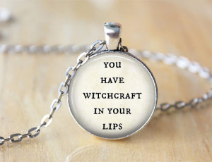 ... in Your Lips - Quote Necklace - Shakespeare - Literary Quote Jewelry