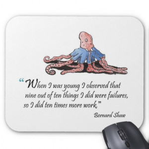 Exam motivational quote by Bernard Shaw - Mouse Pad