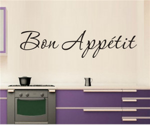 hot Modern&romantic bon appetit French Kitchen Restaurant vinyl ...