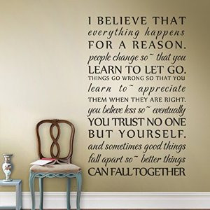 Believe that everything happens for a reason - Marilyn Monroe Quote ...