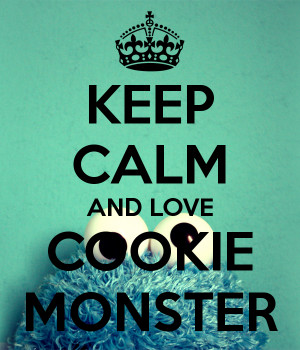 cookie monster plushie and haha love the cookie monster