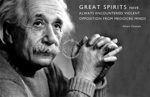Albert Einstein Great Minds Motivational Poster - 17x11