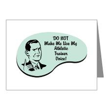 Athletic Trainer Voice Note Cards (Pk of 20) for