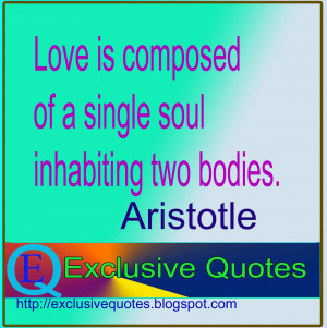 Quotes of Aristotle about love.