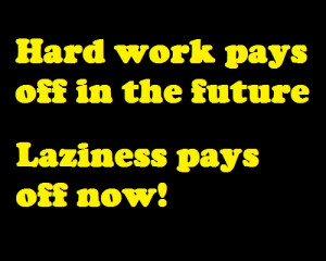 Hard work VS laziness perfect for middle and high schoolers