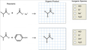 and select the inorganic species present at the end of the reaction