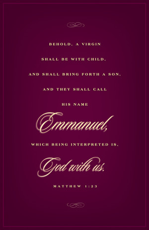 From Matthew, who loved to quote Isaiah.