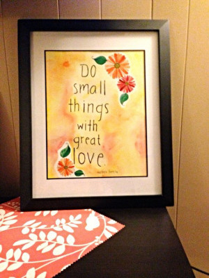 Mother Teresa quote ORIGINAL painting 11x14 on Etsy, $24.00