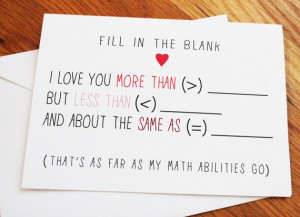 Fill in the Blank (Math) - Nerdy, Funny, Ad Libs Anniversary Card ...