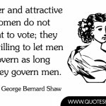 Clever and attractive women do not want to vote