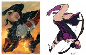 To make a stand against badly-drawn female characters in comic books ...