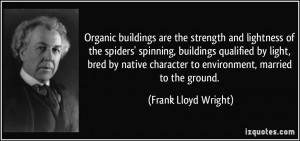 Organic buildings are the strength and lightness of the spiders ...