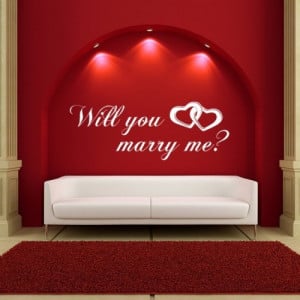 Marry Me... Vinyl Decal Marriage Proposal Engagement