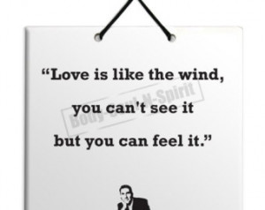 Nicholas Sparks - Love is like the wind - Quote Ceramic Sculpture Wall ...