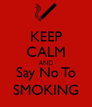 Keep Calm And Say Smoking Carry Image