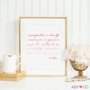 Quotes, Quote Print, Marilyn Monroe Art, Marilyn Monroe Quote, Marilyn ...
