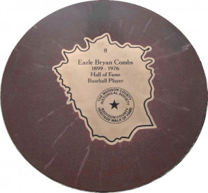 This plaque honoring Earle Combs hangs in the National Baseball Hall ...