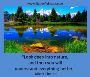 Best Quotes in English - Look deep into nature...Quote by Albert ...