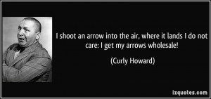 shoot an arrow into the air, where it lands I do not care: I get my ...