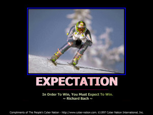 expectation make it as less expectation or as satisfy more