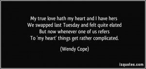 More Wendy Cope Quotes