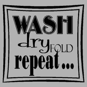 ... Fold Repeat.... Laundry Room Wall Quotes Words Sayings Removable