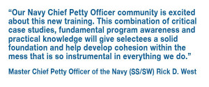 New Chief Petty Officers are Honed Through Selectee Training