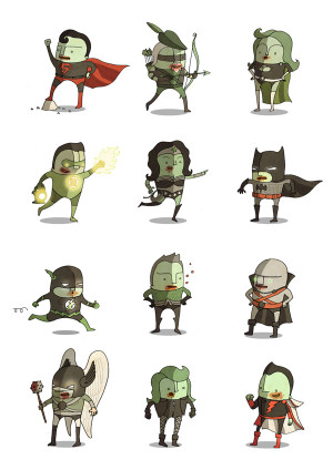Cute Zombie Superheroes