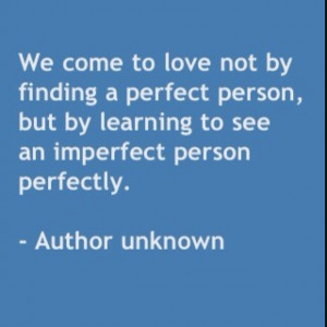Imperfect people, perfect love