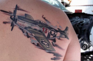 51 Mustang WWII Airplane Tattoo