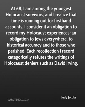 At 68, I am among the youngest Holocaust survivors, and I realize that ...