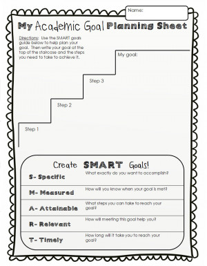 Printable Smart Goal Setting Worksheet