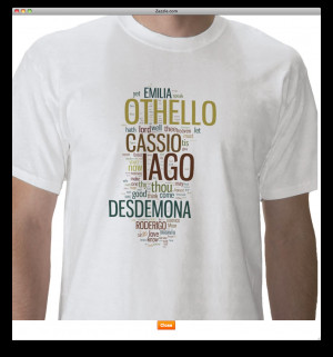 Othello Word Mosaic T Shirt - white