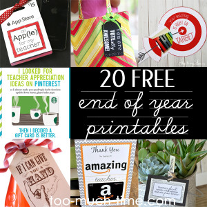 20 Free Printables for your teacher -end of year- teacher appreciation ...