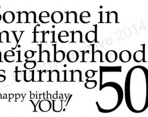 , 50th Birthday, Turning 50, Milestone Birthday, 50th Friend Birthday ...