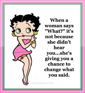 When a woman says 