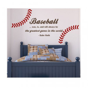 BASEBALL QUOTE with Stitching - Best Game in World - Large size ...