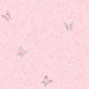 Bedroom Wallpaper on Candice Olson Pink Butterfly Scroll Wallpaper ...