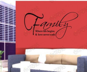 Holiday Sale Family Life Love Removable Vinyl Wall Art Words Stickers ...