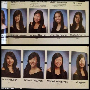 the best senior year quote ever? EIGHT school girls with the same last ...
