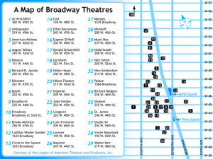 map of Broadway theaters 