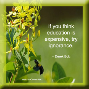 If you think education is expensive, try ignorance