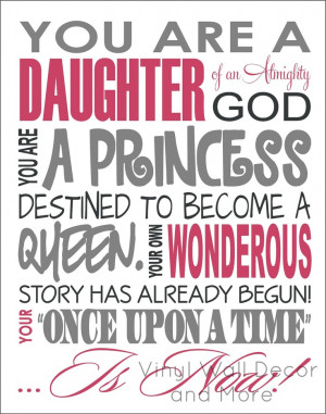 Princess Print Daughter of God by lisamingersoll on Etsy